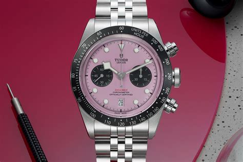 tudor black bay chronograph pink.